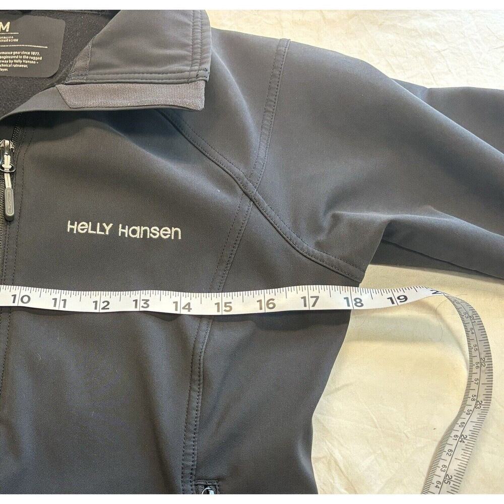 Helly Hansen Soft Shell Jacket Women’s Size M Black Mountain Hiking Logo Zipper - Picture 10 of 11